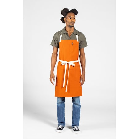 Uncommon Threads Vibe Bib Orange Canvas Natural Webbing 3115-C2W4